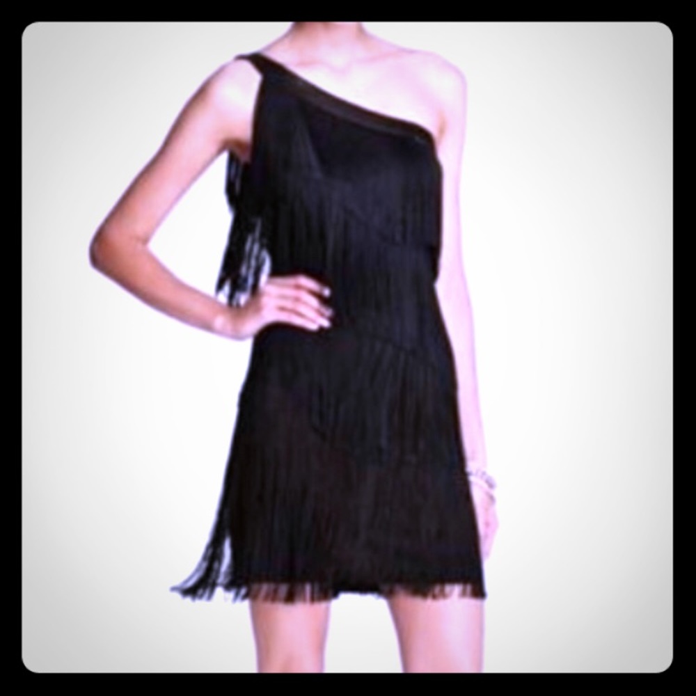 Lightly worn Aqua One Shoulder Flapper dress
